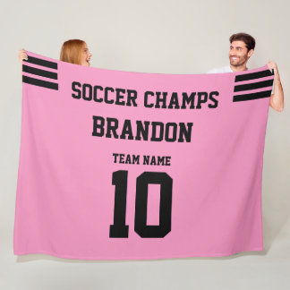 Cobertor De Velo futebol Fleece Blanket fotos rosa personalizadas i