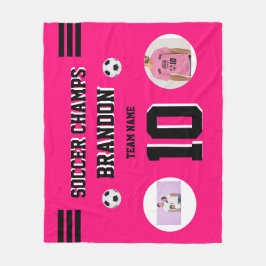 Cobertor De Velo futebol Fleece Blanket fuchia fotos personalizadas