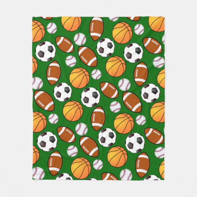 Cobertor De Velo Futebol Futebol Americano Beisebol basquete Tema d (Frente)