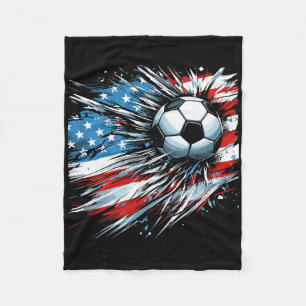 Cobertor De Velo Futebol Ll 4 de Julho Meninos Bandeira Americana P