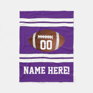 Cobertor De Velo Futebol roxo/branco do número conhecido