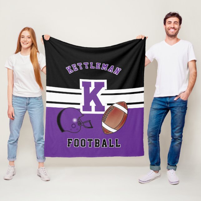 Cobertor De Velo Futebol 🏈 Roxo - Letra Esportiva (In Situ)