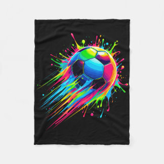 Cobertor De Velo Futebol Tie Dye Colorido Futebol Ll 