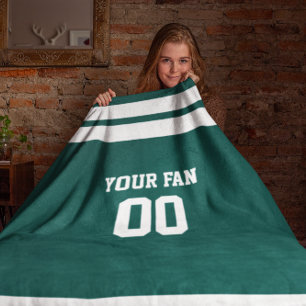 Cobertor De Velo Futebol verde & branco personalizado