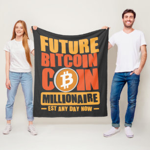 Cobertor De Velo Futuro Milionário de Moedas de BITCOIN