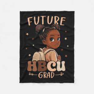 Cobertor De Velo Futuros filhos graduados Hbcu menina negra afro mê