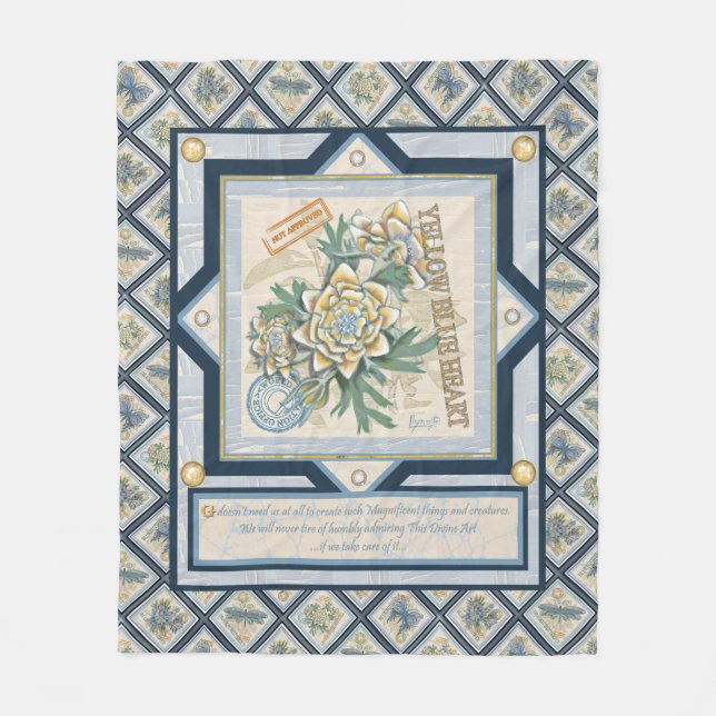 Cobertor De Velo G Criação de floração amarela (Frente)