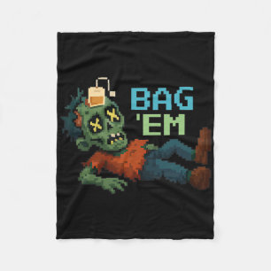 Cobertor De Velo G em Pixel Zumbi Chá G Halloween Npc Gamer Meme 