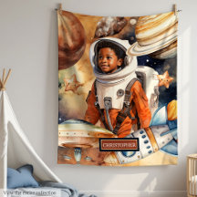 Galáxia de Aquarela do Astronauta Negro