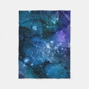 Cobertor De Velo Galáxias Amantes Starry Space Blue Sky White Spar