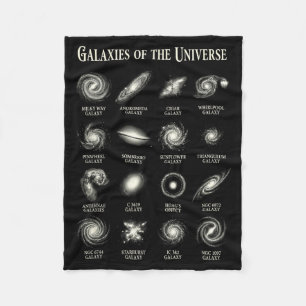 Cobertor De Velo Galáxias Do Universo Espaço Vintage Carta De Astro
