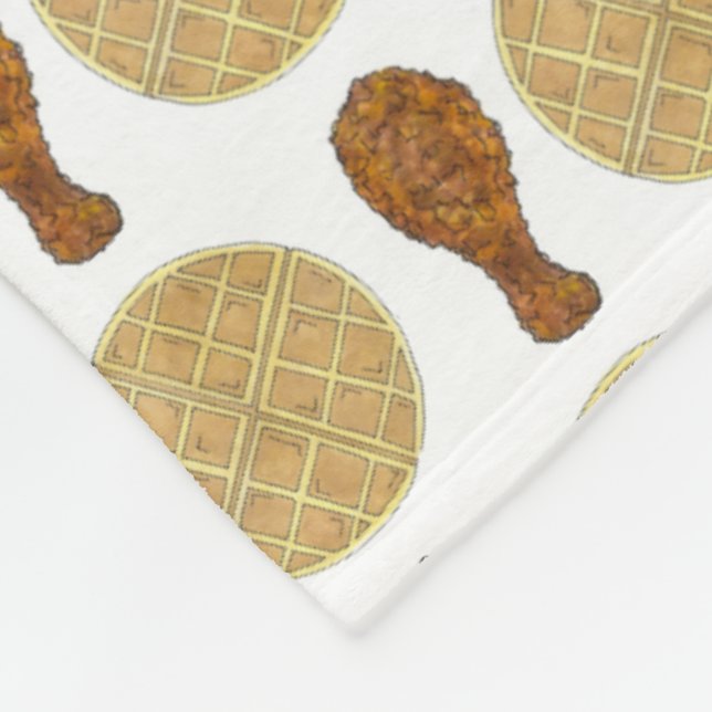 Cobertor De Velo Galinha e Waffles Comida Sul (Quina)