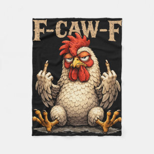 Cobertor De Velo Galinha F-caw-f engraçada preta gótica Fcawf A