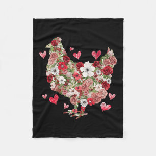 Cobertor De Velo Galinha Namorados Floral - Namorados Ocidentais W