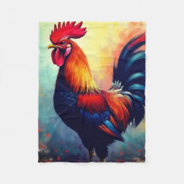 Cobertor De Velo Galo Colorido Orgulhoso