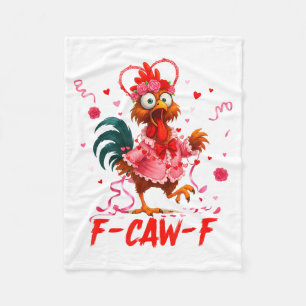 Cobertor De Velo Galo Engraçado F-caw-f Dia dos Namorados Galinha F