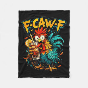Cobertor De Velo Galo Vintage F-Caw-F Chá Gelado Engraçado Sarcásti