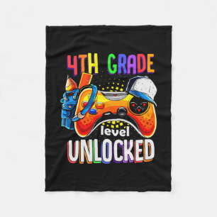 Cobertor De Velo Gamer Ck To School Gamepad 4º Quarto Nível de Grau