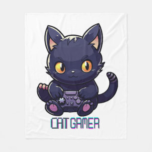 Cobertor De Velo Gamer de Gato