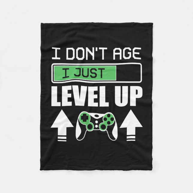 Cobertor De Velo Gamer Do Not Age I Just Level Up (Frente)