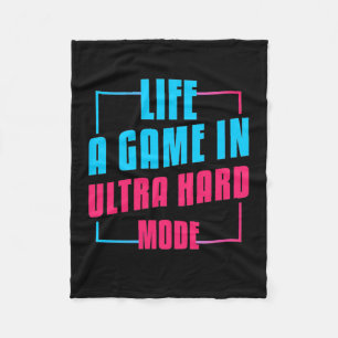 Cobertor De Velo Gamer Gift Life A Game Em Modo Ultra-Duro