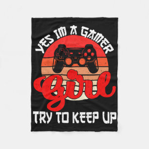 Cobertor De Velo Gamer Girl Engraçada Para Mulheres Meninas Jovens