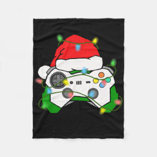 Cobertor De Velo Gamer Natal Jogos Gorro do Papai Noel Controle de 