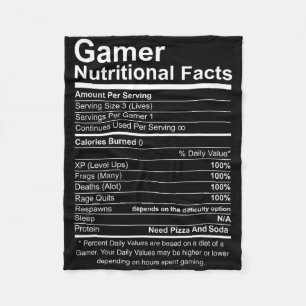 Cobertor De Velo Gamer Nutritional Facts Legal Gamer Video Game Fun