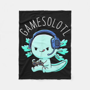 Cobertor De Velo Gamesolotl Axolotl Gamer Anime Gifts Kawaii Boys G