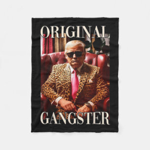 Cobertor De Velo Gangster Original Camisa Engraçada Maga Donald Tru