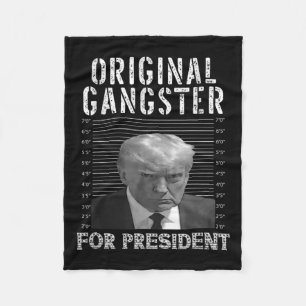 Cobertor De Velo Gangster Para O Presidente Donald Trump 2024 Patri