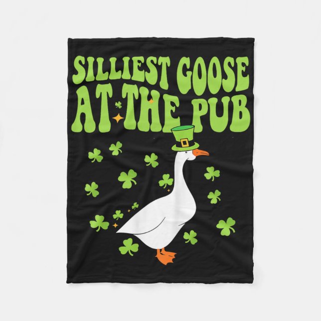 Cobertor De Velo Ganso Mais Bobo No Pub Shamrock St Patricks Day (Frente)