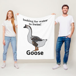 Cobertor De Velo Ganso Procurando Água Para O Ganso Africano Nataçã