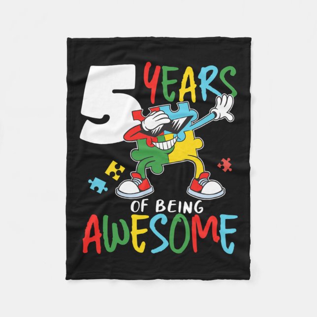 Cobertor De Velo Garota Autista Autista de 5 anos Autismo Autismo (Frente)