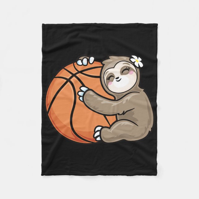 Cobertor De Velo Garota Bonita Adora Sloth Bysketbyll (Frente)