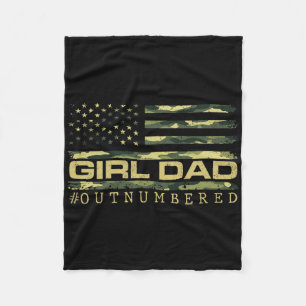 Cobertor De Velo Garota Camuflada Pai Americano Bandeira EUA Pai De