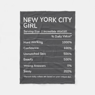 Cobertor De Velo Garota da Cidade de Nova York Engraçada Cidade Nat