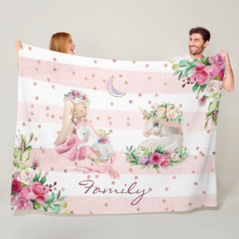 Cobertor De Velo Garota de Bebê do Unicórnio Magnético