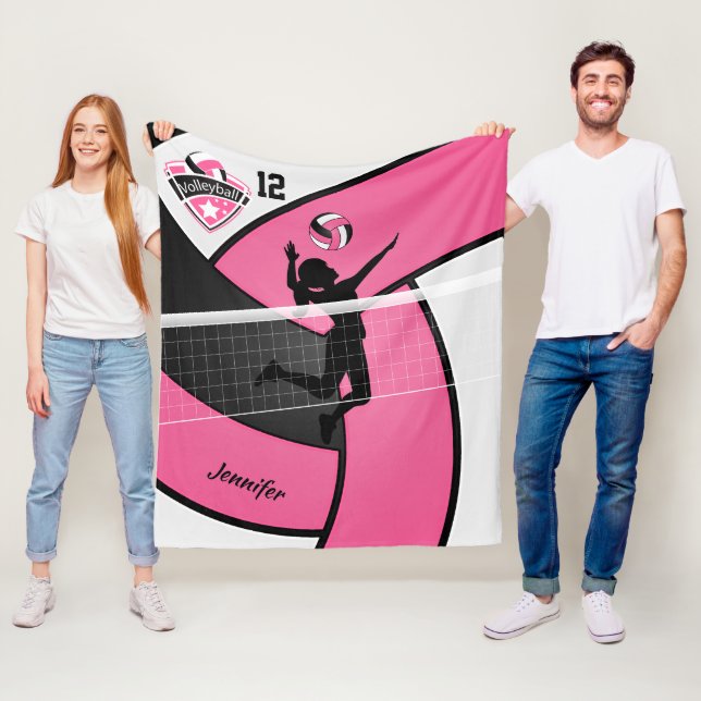 Cobertor De Velo Garota de Voleibol com Número DIY - Rosa (In Situ)