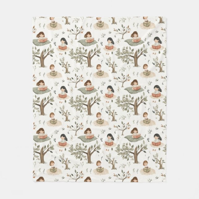 Cobertor De Velo Garota do Verme do Livro (Frente)