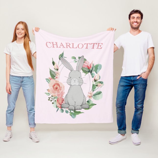 Cobertor De Velo Garota Floral Rosa Midinha de Cinza Doce (In Situ)