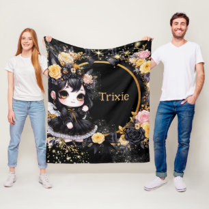 Cobertor De Velo Garota Gótico Kawaii Personalizada Dando Presente 