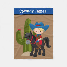 Cobertor De Velo Garotinho bonitinho, cowboy adiciona nome para cob