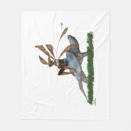 Cobertor De Velo Garoto Fada Andando Na Tartaruga