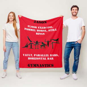 Cobertor De Velo Garotos Vermelhos Ginástica Fleece Personalizada