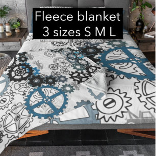 Cobertor De Velo Garras brancas Cinzas azuis Folha de Decoração d