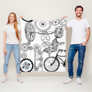 Cobertor De Velo Garras brancas Cinzas azuis Folha de Decoração do