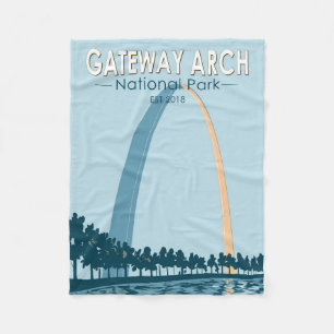 Cobertor De Velo Gateway Arch National Park Vintage