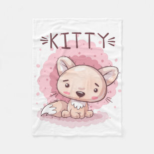 Cobertor De Velo Gatinho Fleece Blanket