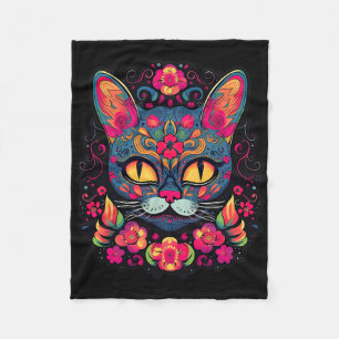 Cobertor De Velo Gatinho Gato Pinças Gatinhas Açúcar Crânio Calaver